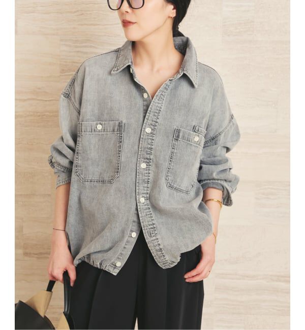 Plage「ballon denim シャツ」|シャツ・ブラウス|グレー