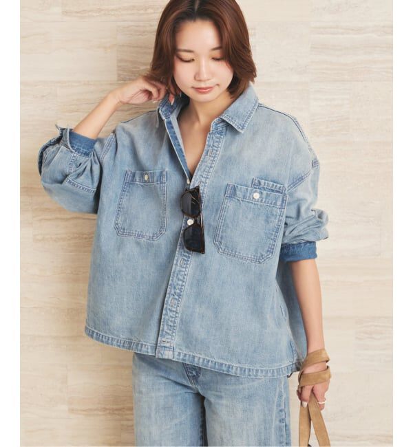 Plage「ballon denim シャツ」|シャツ・ブラウス|ブルー