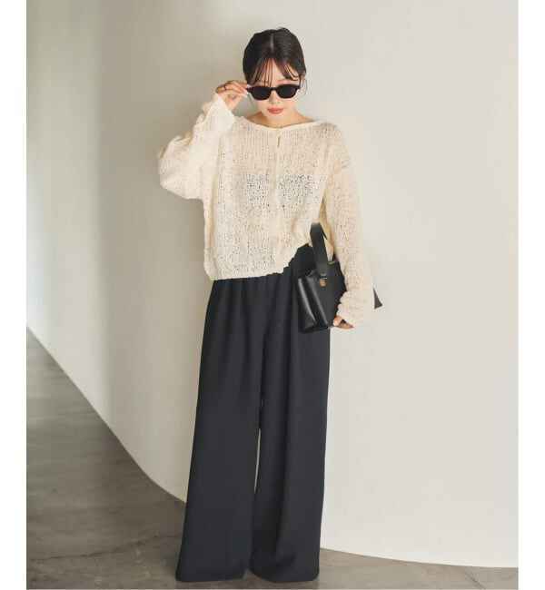 Plage「《WEB限定追加予約》Fringe yarn カーディガン 4」|カーディガン|