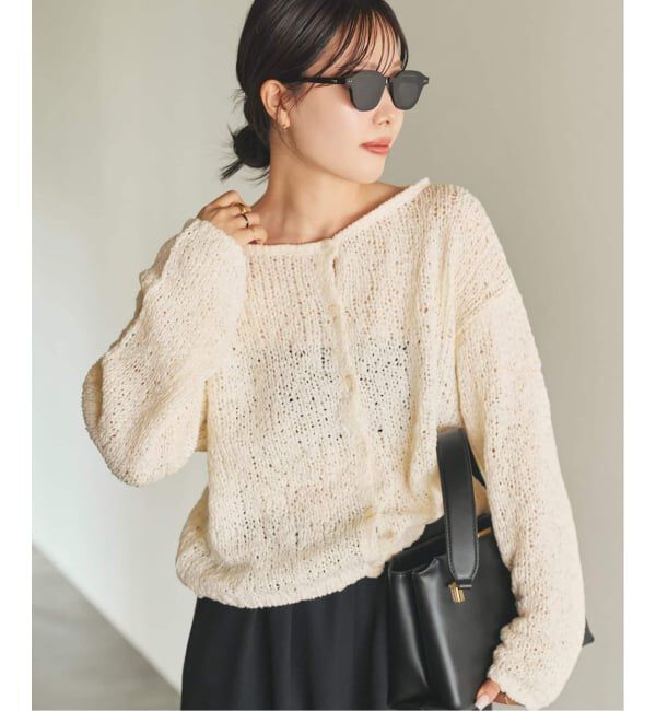 Plage「《WEB限定追加予約》Fringe yarn カーディガン 4」|カーディガン|