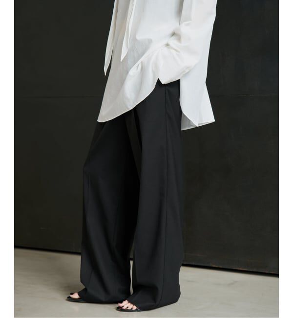 Plage「《予約》R&rsquo;IAM WOOSTED BASIC パンツ」|スラックス|ブラック