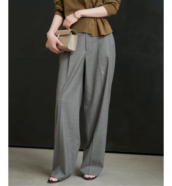 Plage「《予約》R&rsquo;IAM WOOSTED BASIC パンツ」|スラックス|グレー