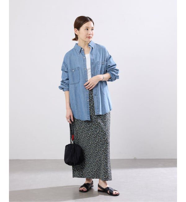 IENA「BLACK シャンブレーシャツ」|シャツ・ブラウス|