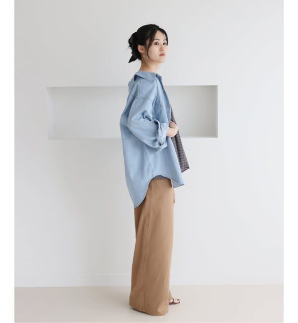 IENA「BLACK シャンブレーシャツ」|シャツ・ブラウス|