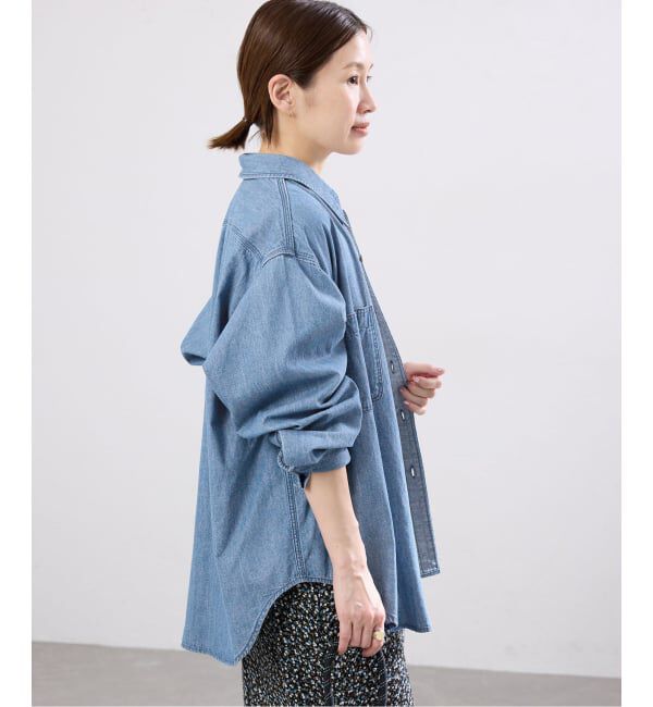 IENA「BLACK シャンブレーシャツ」|シャツ・ブラウス|