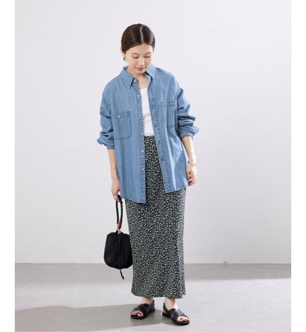 IENA「BLACK シャンブレーシャツ」|シャツ・ブラウス|