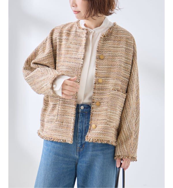 journal standard L'essage「GIOLICA TWEED ドルマンジャケット」|その他|