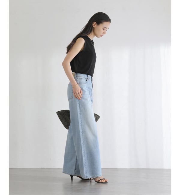  「【洗える】シャイニーノースリーブトップス」|Tシャツ・カットソー|