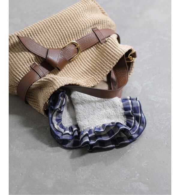  「【洗える】BORGO DELLE TOVAGLIE 別注ギンガムフリルタオル」|ハンカチ|