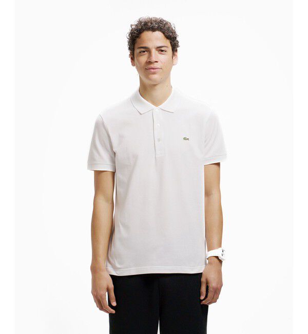 LACOSTE「ソリッド スリムフィット ストレッチポロシャツ（半袖）」|ポロシャツ|