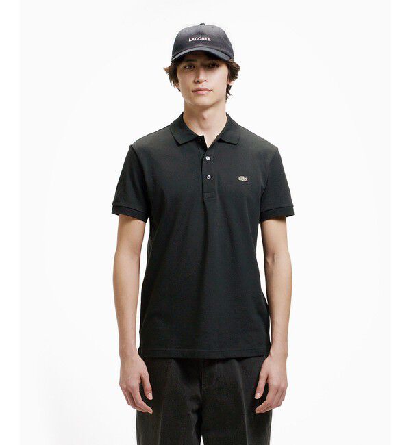 LACOSTE「ソリッド スリムフィット ストレッチポロシャツ（半袖）」|ポロシャツ|
