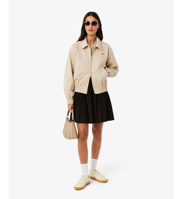 LACOSTE「レディース BASESHOT PRO 126 4 SFA / ストライプ エンボスライン オールスエードスニーカー」|スニーカー|