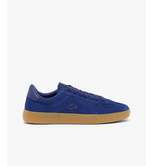 LACOSTE「レディース BASESHOT PRO 126 4 SFA / ストライプ エンボスライン オールスエードスニーカー」|スニーカー|