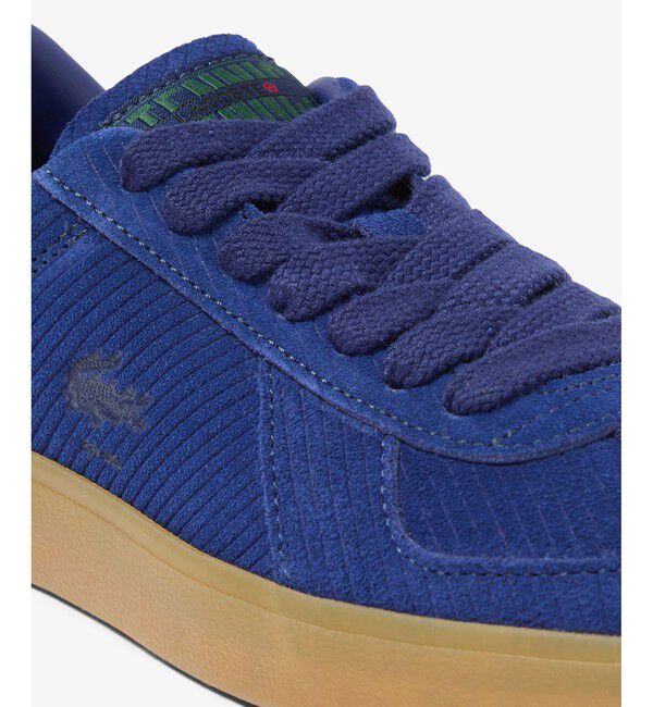 LACOSTE「レディース BASESHOT PRO 126 4 SFA / ストライプ エンボスライン オールスエードスニーカー」|スニーカー|