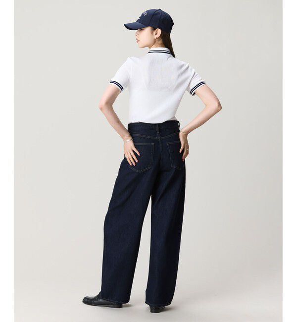 LACOSTE「フランスメイド ナローリブニット スリムフィットポロシャツ」|ポロシャツ|