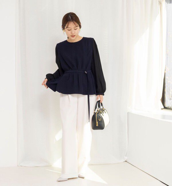 NOLLEY'S sophi「NEW morisachi《セットアップ対応》ウォッシャブルストレッチツイルイージーワイドパンツ」|その他|