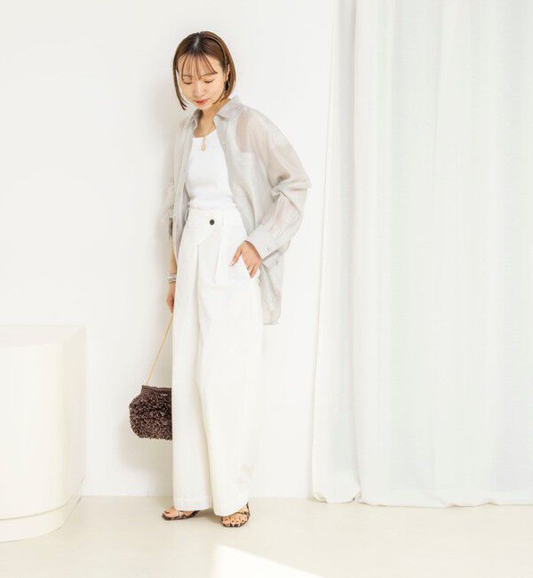 NOLLEY'S「【一部WEB限定サイズ】《撥水》ウォッシャブル撥水ワイドラップパンツ」|その他|