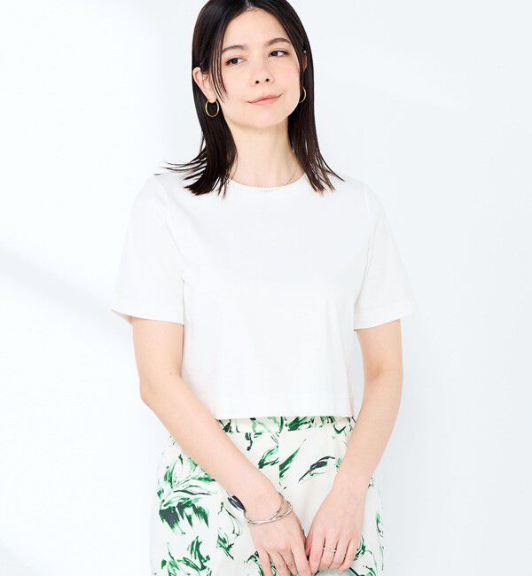 NOLLEY'S sophi「《撥水/汗染み軽減》ショート丈Tシャツ」|Tシャツ・カットソー|