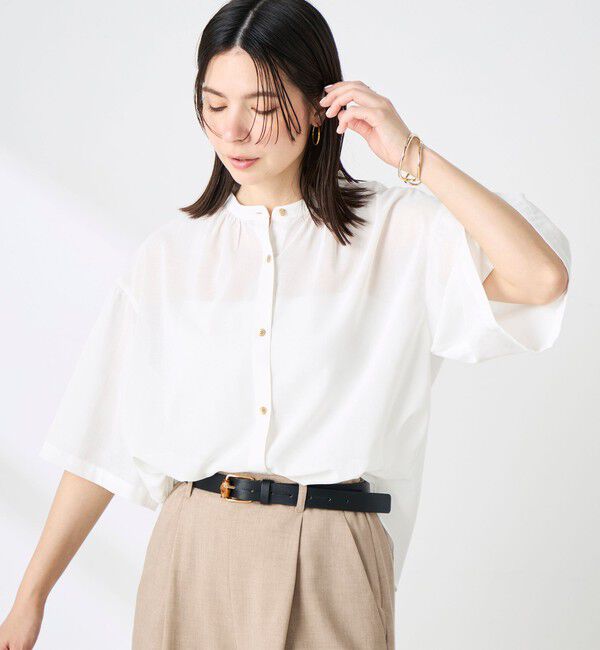 NOLLEY'S「【BECシリーズ】ウォッシャブル袖2ＷAYシアーボイルブラウス」|シャツ・ブラウス|