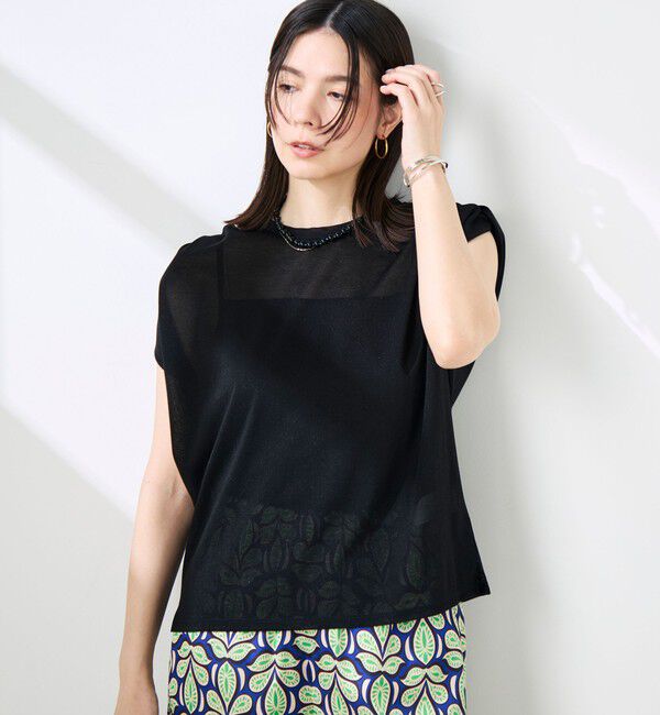 NOLLEY'S「ウォッシャブルシアードライコットンショルダーギャザープルオーバー」|Tシャツ・カットソー|