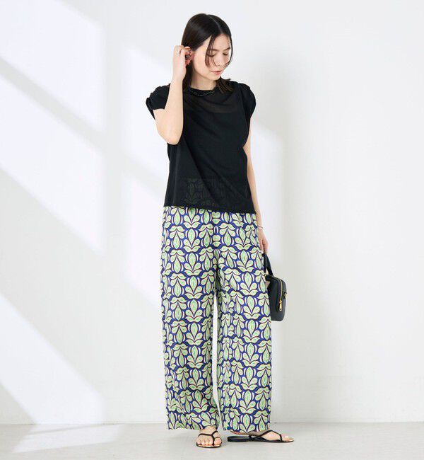 NOLLEY'S「ウォッシャブルシアードライコットンショルダーギャザープルオーバー」|Tシャツ・カットソー|