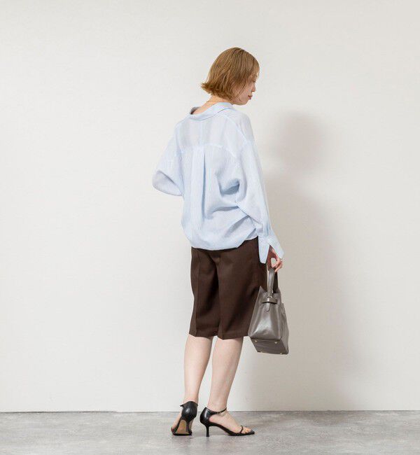 NOLLEY'S sophi「《セットアップ対応》ウォッシャブルリネンライクシアーボイルハーフパンツ」|その他|