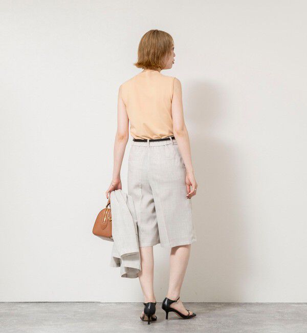 NOLLEY'S sophi「《セットアップ対応》ウォッシャブルリネンライクシアーボイルハーフパンツ」|その他|