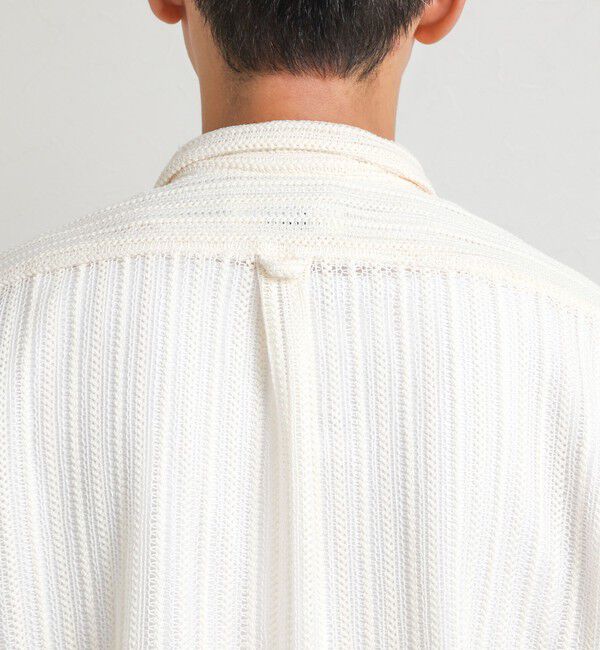 NOLLEY'S goodman「レースワンナップカラー 半袖ニットシャツ 26SS」|ニット・セーター|