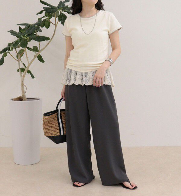 fredy emue「リンガー配色Tシャツ」|Tシャツ・カットソー|