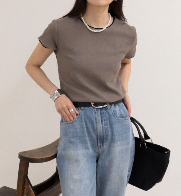 fredy emue「リンガー配色Tシャツ」|Tシャツ・カットソー|