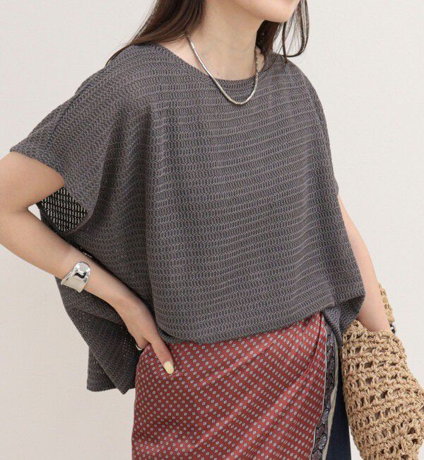 fredy emue「メッシュフレンチプルオーバーカットソー」|Tシャツ・カットソー|グレー