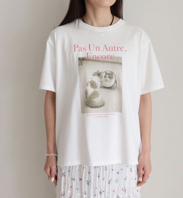 fredy emue「【UVカット/接触冷感】CATフォトＴシャツ」|Tシャツ・カットソー|