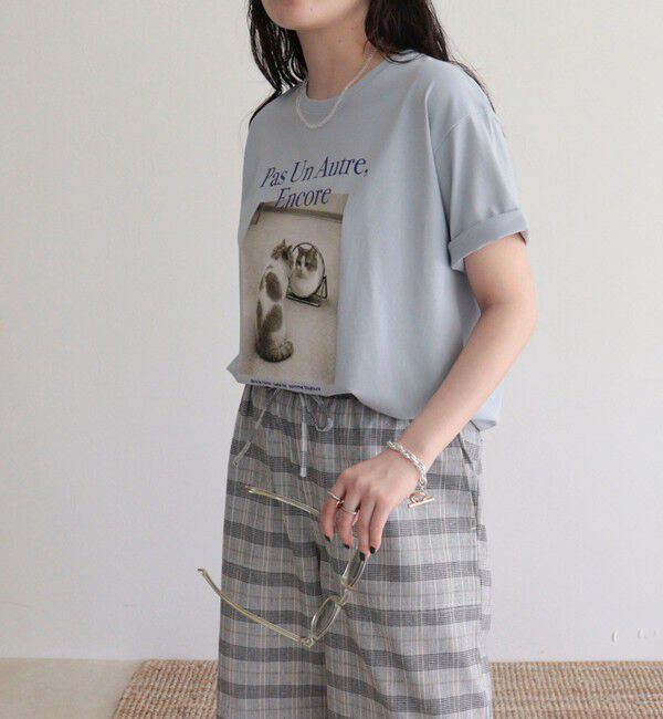 fredy emue「【UVカット/接触冷感】CATフォトＴシャツ」|Tシャツ・カットソー|
