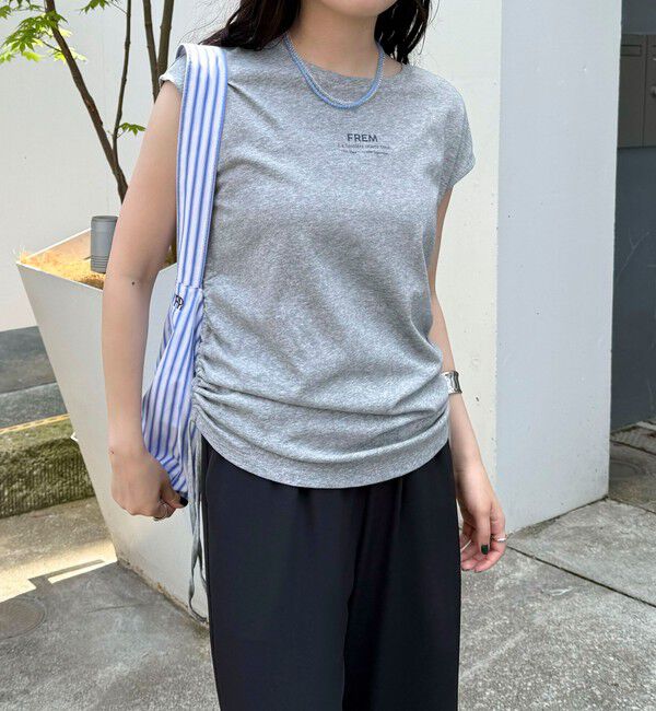 fredy emue「シャーリングノースリーブカットソー」|Tシャツ・カットソー|