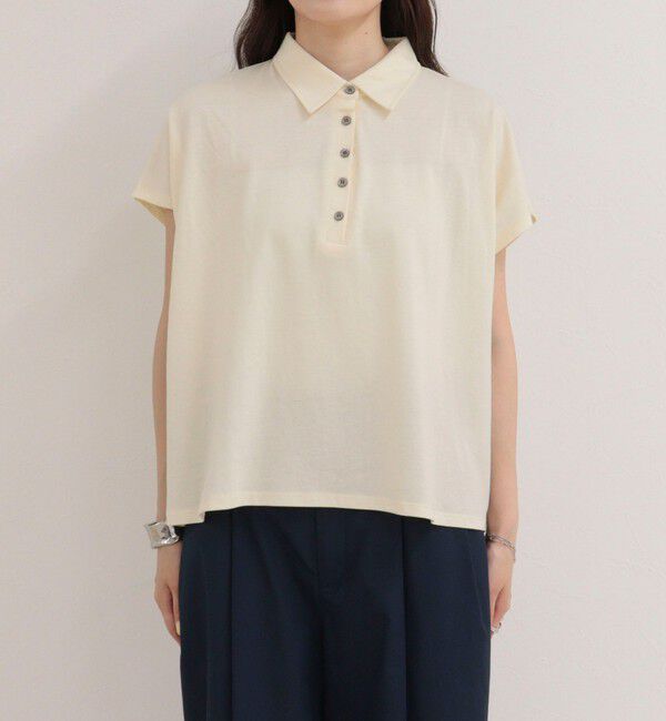 fredy emue「クロップドルーズポロ衿Tシャツ」|Tシャツ・カットソー|