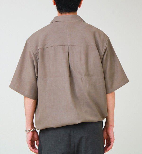 GLOSTER「【COOLMAX/セットアップ対応】エバレットメッシュオープンカラー半袖シャツ」|シャツ・ブラウス|
