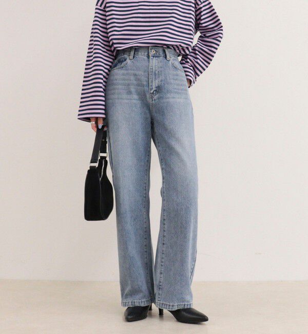 fredy emue「Dual Hem Lace Denim」|デニム|サックス