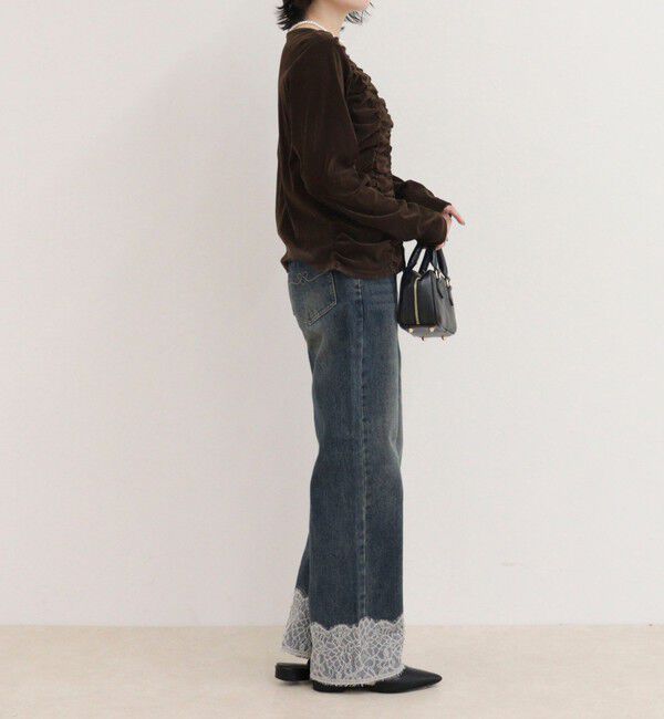 fredy emue「Dual Hem Lace Denim」|デニム|