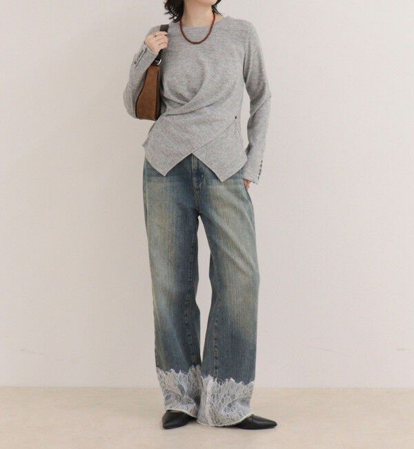 fredy emue「リブニットソーカシュクールプルオーバー」|Tシャツ・カットソー|