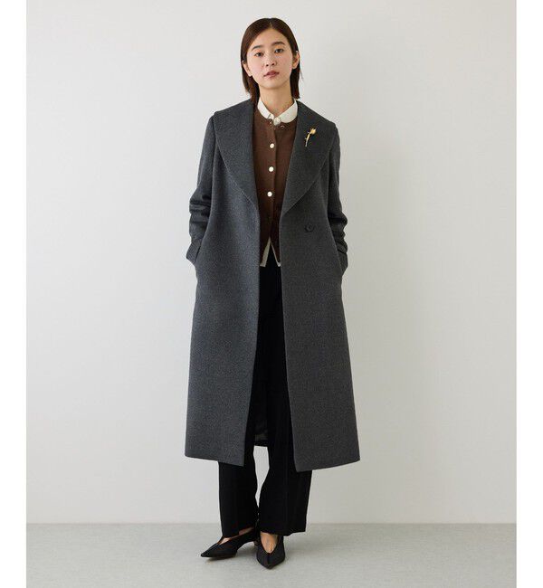 ROPE「【7/31(金)発売開始】プレミアムカシミヤショールカラーコート【一部J'aDoRe限定カラー】/逸品・26AW」|ステンカラーコート|