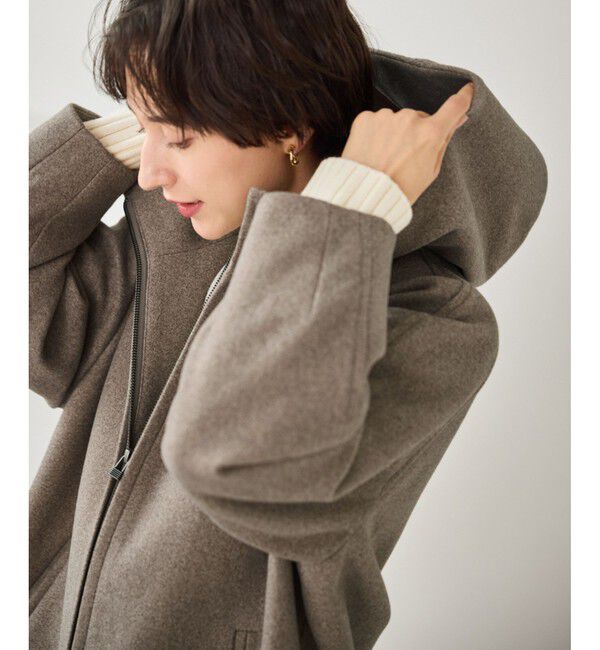 Rope&rsquo;Picnic「【新色追加】ジャージーメルトンシリーズ ジップアップフーデッドコート/無地・チェック/リンクコーデ」|その他|