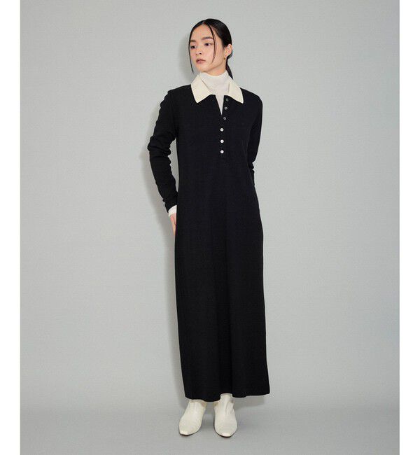 ADAM ET ROPE'「【WEB限定】・【新色追加】・【洗える】ポロシャツワンピース」|ワンピース|