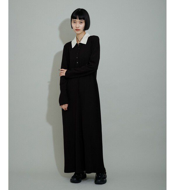 ADAM ET ROPE'「【WEB限定】・【新色追加】・【洗える】ポロシャツワンピース」|ワンピース|