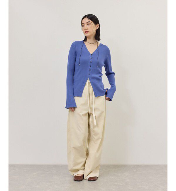 ADAM ET ROPE'「【WEB限定】・【定番】エコベロVネックカーディガン」|カーディガン|
