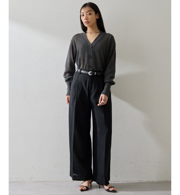  「《セットアップ対応》リネンライクワイドパンツ」|その他|