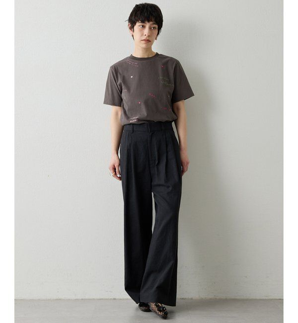 THE PAUSE「【THE PAUSE】シシュウTシャツ」|Tシャツ・カットソー|