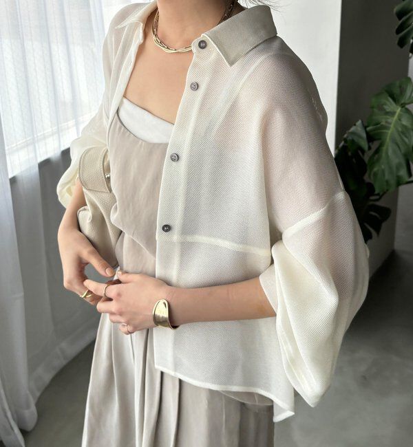  「メッシュシャツ」|シャツ・ブラウス|オフホワイト