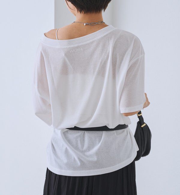  「【A・MONN】【吸水速乾/接触冷感】オープンネックTee」|Tシャツ・カットソー|