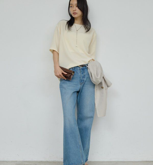  「【7/26(日)10時新色ネイビー予約開始】バックスリットハーフスリーブブラウス」|シャツ・ブラウス|