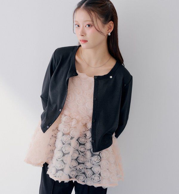  「【SALON by Chico】UVカットCOOLコンパクトラメクルーカーデ」|Tシャツ・カットソー|